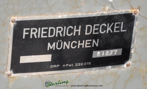 Used Deckel Pantograph Machine, Mdl. KF12, Pallet of Tooling and Extra Parts-71