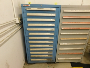 LYON 13 DRAWER TOOL/PARTS CABINET, 30"X28"X59" W/CONTENTS-91
