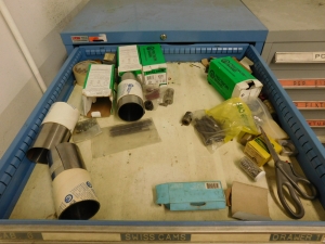 LYON 13 DRAWER TOOL/PARTS CABINET, 30"X28"X59" W/CONTENTS-91