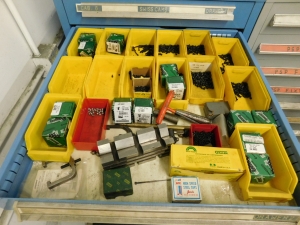 LYON 13 DRAWER TOOL/PARTS CABINET, 30"X28"X59" W/CONTENTS-91