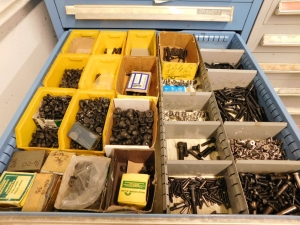 LYON 13 DRAWER TOOL/PARTS CABINET, 30"X28"X59" W/CONTENTS-91