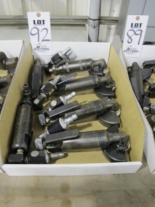 LOT (6) ASSORTED PNEUMATIC ANGLE GRINDERS (G-49) LOADING & HANDLING FEE $5-