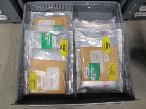 STANLEY VIDMAR CABINET, 8 DRAWER, TO INCLUDE: AIR FILTERS, RELAYS, CONNECTORS. LOCATED AT W-44. LOADING AND HANDLING FEE $25-351