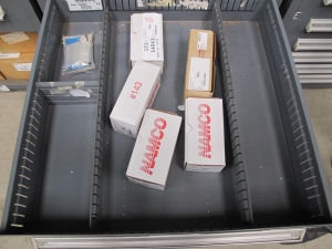 STANLEY VIDMAR CABINET, 8 DRAWER, TO INCLUDE: BRACKETS, SPACERS, FILTERS. LOCATED AT W-44. LOADING AND HANDLING FEE $25-352