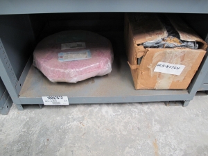 STANLEY VIDMAR CABINET, 5 DRAWER, TO INCLUDE: HYDRAULIC ADJUSTERS, PROBES, PRINTED CIRCUIT BOARDS, HEX NUTS. LOCATED AT W-44. LOADING AND HANDLING FEE $25-354