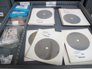 STANLEY VIDMAR CABINET, 5 DRAWER, TO INCLUDE: SIGNAL CONVERTERS, DIAPHRAGMS, WORM GEARS, FUSE BLOCKS, . LOCATED AT W-44. LOADING AND HANDLING FEE $25-357