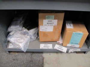 STANLEY VIDMAR CABINET, 5 DRAWER, TO INCLUDE: CAPACITORS, DETECTORS, CONTROL VALVES, TUBE CONNECTORS, COMPRESSOR VALVES, SEAT VALVES, RECTIFIERS, CONNECTOR, MOTOR CHART DRIVES. . LOCATED AT W-44. LOADING AND HANDLING FEE $25-368