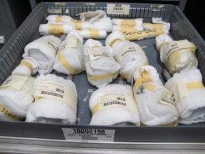 STANLEY VIDMAR CABINET, 11 DRAWER, TO INCLUDE: SPROCKETS, KNOBS, FLANGES, SYNCHROSCOPE, RESISTANCE DETECTORS, COMPRESSOR DETECTOR, SHEAVE, COVERS, POWER SUPPLIES, RESISTORS. LOCATED AT W-50 . LOADING AND HANDLING FEE $25-379