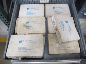 STANLEY VIDMAR CABINET, 8 DRAWER, TO INCLUDE: TERMINAL BLOCK/OUTLETS, BRAKE LINING, MOTOR REPAIR KITS, TEMPERATURE METERS, CONTROLLERS, HEADSETS, MANOMETER SLIDES. LOCATED AT W-50 . LOADING AND HANDLING FEE $25-385