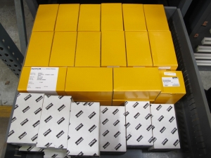 STANLEY VIDMAR CABINET, 5 DRAWER, TO INCLUDE: ELBOWS, ANCHORS, PINION GEARS, ARC CHUTES, ELECTRONIC BALANCES, STRAINERS. LOCATED AT W-50 . LOADING AND HANDLING FEE $25-386