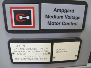 EATON/CUTLER HAMMER MOTOR CONTROL CENTER AMPGARD, 300 HP STARTER. LOCATED AT W-50 . LOADING AND HANDLING FEE $25-390