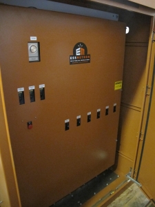 (2) ESSMETRON TRANSFORMER CONTROL CABINETS W/ PRIMARY HEATER AND CONTROL BREAKERS. LOCATED AT W-50 . LOADING AND HANDLING FEE $25-397