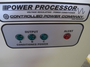 CONTROLLED POWER COMPANY, MODEL # 8DLX-30K-7-A, TRANSFORMER, CONTROL POWER TYPE, INPUT=38 AMPS, OUTPUT=83 AMP, 480-208/120 VOLT RATING, 3 PHASE, 30 KVA. REF AR 010300502. LOCATED AT W-50 . LOADING AND HANDLING FEE $25-404