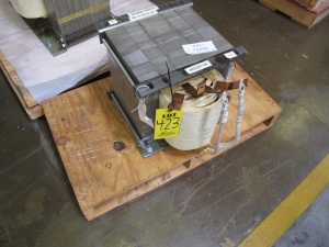 TRANSFORMER, POWER REGULATING TYPE (T701), XRG25 480/123.5 60HZ , [Y008/9] 025KVA ISL, 480/123/1P/60HZ MODEL 85-IS0250-19. LOCATED AT W-50 . LOADING AND HANDLING FEE $25-423