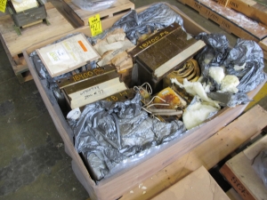 CONSTANT VOLTAGE TYPE, INVERTER KIND. 15KVA, WITH TRANSFORMER T-1256A, TRANSFORMER T-850C, TRANSFORMER T-851B, TRANSFORMER T-125B, AND 14 CAPACITORS 020138 FOR INVERTERS. LOCATED AT W-50 . LOADING AND HANDLING FEE $25-427