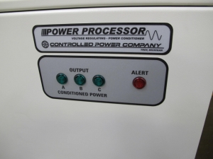 POWER PROCESSOR VOLTAGE REGULATING POWER CONDITIONER, CONTROLLED POWER COMPANY MODEL # 8DLX-30K-7-A. LOCATED AT W-50 . LOADING AND HANDLING FEE $25-432
