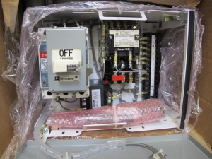 (11) NLI STARTERS, ELECTRIC MOTOR TYPE, MCC BUCKET KIND, 12"H X 14"W SIZE, 1 NEMA SIZE. Complete with door. INCLUDES THE FOLLOWING COMPONENTS: > NEMA SIZE 1 FULL VOLTAGE NON-REVERSING STARTER,   WITH BIMETALLIC OVERLOAD RELAY (INCLUDES THREE  HEATERS) > 4NO <(>&<)> 4NC AUXILIARY CONTACTS > 15A MAGNETIC ONLY CIRCUIT BREAKER (HMCP015E0C) > 150VA CURRENT POTENTIAL TRANSFORMER > 18 POINT TERMINAL. LOCATED AT W-50 . LOADING AND HANDLING FEE $25-436