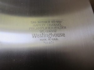 LOT TO INCLUDE: (6)  AMPLIFIER. EXCORE NEUTRON FLUX PREAMPLIFIER. S/N 794801, 2, 3 & 4. WPPSS WNP-3 SURPLUS. REQUIRES DEDICATION PRIOR TO INSTALLATION, (1) MODULE. PPS MATRIX TEST MODULE "CD", MODULE "AC". WPPSS WNP-3 SURPLUS. REQUIRES DEDICATION PRIOR TO INSTALLATION.. LOCATED AT W-50 . LOADING AND HANDLING FEE $25-437