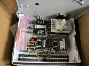 LOT TO INCLUDE NLI STARTERS: (4) STARTER, ELECTRIC MOTOR TYPE, MCC BUCKET KIND, 18"H X 14"W SIZE, 1 NEMA SIZE. COMPLETE WITH DOOR. INCLUDES THE FOLLOWING COMPONENTS: > NEMA SIZE 1 FULL VOLTAGE REVERSING STARTER, WITH   BIMETALLIC OVERLOAD RELAY (INCLUDES THREE HEATERS) > 4NO <(>&<)> 4NCAUXILIARY CONTACTS > 15A MAGNETIC ONLY CIRCUIT BREAKER (HMCP015E0C) > 200VA CURRENT POTENTIAL TRANSFORMER > TWO 2500 OHM 25W RES, (4) STARTER, ELECTRIC MOTOR TYPE, MCC BUCKET KIND, 18"H X 14"W SIZE, 1 NEMA SIZE. COMPLETE WITH DOOR. INCLUDES THE FOLLOWING COMPONENTS: > NEMA SIZE 1 FULL VOLTAGE REVERSING STARTER   (8736SC07V02BSX2222), WITH BIMETALLIC OVERLOAD   RELAY (INCLUDES THREE HEATERS) > 4NO <(>&<)> 4NC AUXILIARY CONTACTS > 15A MAGNETIC ONLY CIRCUIT BREAKER (HMCP015E0C) > 200VA CURRENT POTENTIAL TRANSFORMER. LOCATED AT W-50 . LOADING AND HANDLING FEE $25-439