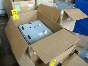 LOT TO INCLUDE NLI STARTERS: (3) STARTER, ELECTRIC MOTOR TYPE, MCC BUCKET KIND, 18"H X 14"W SIZE, 1 NEMA SIZE. COMPLETE WITH DOOR. INCLUDES THE FOLLOWING COMPONENTS: > NEMA SIZE 1 FULL VOLTAGE NON-REVERSING STARTER   (8536SC03V02BSX22), WITH BIMETALLIC OVERLOAD RELAY   (INCLUDES THREE HEATERS) > 4NO <(>&<)> 4NC AUXILIARY CONTACTS > 7A MAGNETIC ONLY CIRCUIT BREAKER (HMCP007C0C) > 200VA CURRENT POTENTIAL TRANSFORMER, (1) STARTER, ELECTRIC MOTOR TYPE, MCC BUCKET KIND, 36"H X 14"W SIZE, 1 NEMA SIZE. COMPLETE WITH DOOR. INCLUDES THE FOLLOWING COMPONENTS: > NEMA SIZE 1 FULL VOLTAGE NON-REVERSING STARTER,   WITH BIMETALLIC OVERLOAD RELAY (INCLUDES THREE   HEATERS) > 4NO <(>&<)> 4NC AUXILIARY CONTACTS > 7A MAGNETIC ONLY CIRCUIT BREAKER > 200VA CURRENT POTENTIAL TRANSFORMER > SEVEN 2500 OHM 25W ADJUSTABLE, (1) STARTER, ELECTRIC MOTOR TYPE, MCC BUCKET KIND, 18"H X 14"W SIZE, 1 NEMA SIZE. COMPLETE WITH DOOR. INCLUDES THE FOLLOWING COMPONENTS: > NEMA SIZE 1 FULL VOLTAGE REVERSING STARTER, WITH   BIMETALLIC OVERLOAD RELAY (INCLUDES THREE HEATERS) > 4NO <(>&<)> 4NCAUXILIARY CONTACTS > 30A MAGNETIC ONLY CIRCUIT BREAKER > 200VA CURRENT POTENTIAL TRANSFORMER > TWO 2500 OHM 25W ADJUSTABLE RESIST. LOCATED AT W-50 . LOADING AND HANDLING FEE $25-440