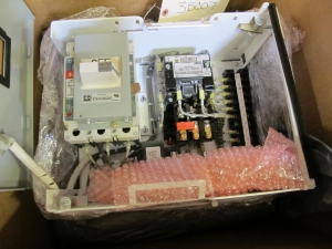 (4) NLI STARTERS, ELECTRIC MOTOR TYPE, MCC BUCKET KIND, 12"H X 14"W SIZE, 1 NEMA SIZE. Complete with door. INCLUDES THE FOLLOWING COMPONENTS: > NEMA SIZE 1 FULL VOLTAGE NON-REVERSING STARTER,   WITH BIMETALLIC OVERLOAD RELAY (INCLUDES THREE   HEATERS) > 4NO <(>&<)> 4NC AUXILIARY CONTACTS > 15A MAGNETIC ONLY CIRCUIT BREAKER (HMCP015E0C) > 150VA CURRENT POTENTIAL TRANSFORMER. LOCATED AT W-50 . LOADING AND HANDLING FEE $25-448