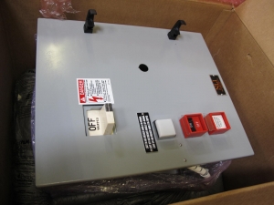 (8) NLI STARTERS, ELECTRIC MOTOR TYPE, MCC BUCKET KIND, 18"H X 14"W SIZE, 1 NEMA SIZE. COMPLETE WITH DOOR. INCLUDES THE FOLLOWING COMPONENTS: > NEMA SIZE 1 FULL VOLTAGE NON-REVERSING STARTER,   WITH BIMETALLIC OVERLOAD RELAY (INCLUDES THREE   HEATERS) > 2NO <(>&<)> 2NC AUXILIARY CONTACTS > 30A MAGNETIC ONLY CIRCUIT BREAKER > 200VA CURRENT POTENTIAL TRANSFORMER > 18 POINT TERMINAL BLOCK DWG. LOCATED AT W-50 . LOADING AND HANDLING FEE $25-450