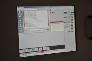 2008 AIM CNC WIRE FORMER & BENDER, 3 DIMENSIONAL, PROGRAMMABLE CNC CONTROL, MODEL 3D8T, 8MM WIRE DIAMETER RANGE, ACCUFORM MODULAR, MAX. WIRE TENSILE AT MAX. WIRE DIAMETER: 8kPSI, SINGLE END THREADING MODULE, S/N C6F08292008; W/ 2008 AIM P270-5 TURNTABLE, ONLY 4,767 ON TIME HOURS-1