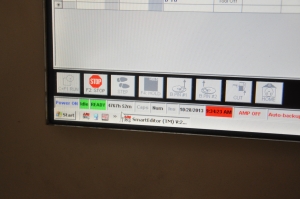 2008 AIM CNC WIRE FORMER & BENDER, 3 DIMENSIONAL, PROGRAMMABLE CNC CONTROL, MODEL 3D8T, 8MM WIRE DIAMETER RANGE, ACCUFORM MODULAR, MAX. WIRE TENSILE AT MAX. WIRE DIAMETER: 8kPSI, SINGLE END THREADING MODULE, S/N C6F08292008; W/ 2008 AIM P270-5 TURNTABLE, ONLY 4,767 ON TIME HOURS-1