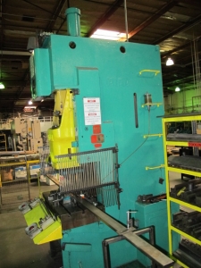 AIDA PUNCH PRESS, MODEL PP-XGC-75SU, OBS  75 TON, 19î X 37î BOLSTER, 160 SPM, 21î X 15î SLIDE, 12î SHUT HEIGHT, DUAL PALM BUTTONS S/N C-75-250-14