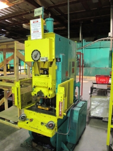 AIDA PUNCH PRESS, MODEL PP 1 GC-30, OBS, 30 TON, 70 SPM, 24î X 17î BOLSTER, 18" X 3"SLIDE, LIGHT CURTAINS, DUAL PALM CONTROL, S/N 33-16