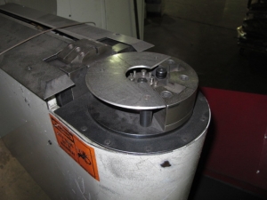 2008 AIM CNC WIRE FORMER & BENDER, 3 DIMENSIONAL, PROGRAMMABLE CNC CONTROL, MODEL 3D8T, 8MM WIRE DIAMETER RANGE, ACCUFORM MODULAR, MAX. WIRE TENSILE AT MAX. WIRE DIAMETER: 8kPSI, SINGLE END THREADING MODULE, S/N C6F08292008; W/ 2008 AIM P270-5 TURNTABLE, ONLY 4,767 ON TIME HOURS-1