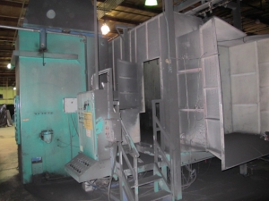 NORDSON, MODEL CK-9000, POWDER COATING BOOTH, CYCLONE TYPE POWDER, 9000 CFM, (8) AUTOMATIC SPRAY GUNS, APPROX. 60î X 72î OPENINGS, APPROX. 22Í INTERIOR BOOTH LENGTH, SINGLE PASS, I- CONTROL SYSTEM, DIAGRAM NO. P97-394A-05, POWER COATING GUNS, ETC-20
