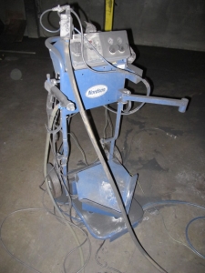 NORDSON, MODEL CK-9000, POWDER COATING BOOTH, CYCLONE TYPE POWDER, 9000 CFM, (8) AUTOMATIC SPRAY GUNS, APPROX. 60î X 72î OPENINGS, APPROX. 22Í INTERIOR BOOTH LENGTH, SINGLE PASS, I- CONTROL SYSTEM, DIAGRAM NO. P97-394A-05, POWER COATING GUNS, ETC-20