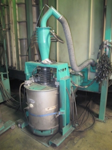 NORDSON, MODEL CK-9000, POWDER COATING BOOTH, CYCLONE TYPE POWDER, 9000 CFM, (8) AUTOMATIC SPRAY GUNS, APPROX. 60î X 72î OPENINGS, APPROX. 22Í INTERIOR BOOTH LENGTH, SINGLE PASS, I- CONTROL SYSTEM, DIAGRAM NO. P97-394A-05, POWER COATING GUNS, ETC-20