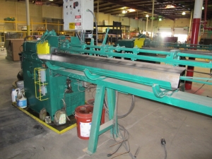 LEWIS WIRE STRAIGHTENER AND CUT OFF, MODEL 2CV, AUTOMATIC, TWO PLANE, CUT-OFF, PAYOFF REELS, MEASURE RACK  98î, S/N N/A-23