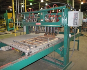 JANDA MULTI-HEAD SPOT WELDER, MODEL M72-8-120-1C1T, STYLE M, 8 HEADS, 120 KVA, MICRO PROCESSOR CONTROL, S/N: M3207-25