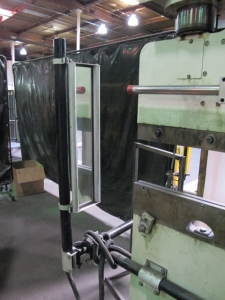 WYSONG HYDRAULIC PRESS BRAKE, MODEL MT18-104, 10' X 60 TON CAPACITY, 6î STROKE, 9î ADJUSTMENT, 15î DIE SPACE, AUTOGAGE G24 BACKGAUGE, DUAL PALM CONTROL ON PEDESTAL STAND, ELECTRIC FOOT PEDAL,  STI MINI SAFE MS4400 SERIES LIGHT SAFETY CURTAINS, S/N MTH60-120-3