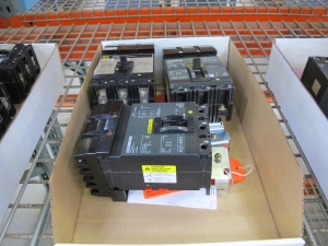 MISC. SQUARE-D AND CUTLER-HAMMER CIRCUIT BREAKERS. LOADING & HANDLING $5-1470