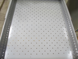 LOT TO INCLUDE: BUTCHER BLOCK TABLE TOP 72"L X 30"W, (2) LISTA 7 DRAWER CABINETS WITH MISC. CONTENTS. LOADING & HANDLING $15-1707