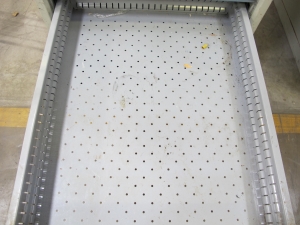 LOT TO INCLUDE: BUTCHER BLOCK TABLE TOP 72"L X 30"W, (2) LISTA 7 DRAWER CABINETS WITH MISC. CONTENTS. LOADING & HANDLING $15-1707