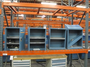 (4) LISTA 2 SHELF LOCKER CABINETS WITH CONTENTS *2 NO DOORS*. LOADING & HANDLING $15-1745