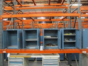 (4) LISTA LOCKER CABINETS WITH CONTENTS. LOADING & HANDLING $15-1746