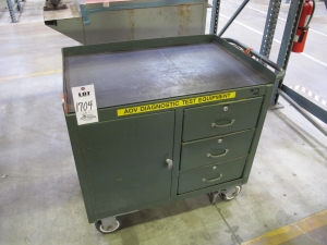ROLLING CART USED FOR AOV TEST EQUIPMENT *LOCKED*. LOADING & HANDLING $15-1704