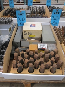 LOT TO INCLUDE STEEL STAMPS: (2) NUMERICAL SETS, 1/4", (1) ALPHABETICAL SET, 5/8", (1) NUMERICAL SET 1/2", (2) PARTIAL APLPHABETICAL SETS, MISC. SIZES-2112