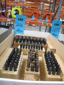 (5) PARTIAL STEEL STAMP SETS, VARIED SIZES-2116