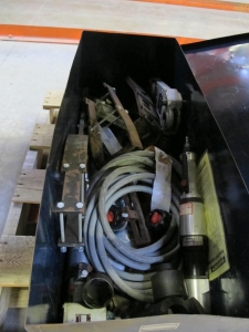 JOB BOX WITH CONTENTS TO INCLUDE: (2) SARGENT INDUSTRIES/SWEENEY DIVISION AIR MOTOR MODEL 2861-98, (1) SWEENEY TORQUE MULTIPLIER, MODEL NUMBER 235, RATIO 7:1, MAX OUTPUT 1400 LB/FT, MISC. PARTS-2144