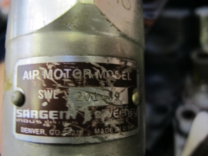 JOB BOX WITH CONTENTS TO INCLUDE: (2) SARGENT INDUSTRIES/SWEENEY DIVISION AIR MOTOR MODEL 201-89, (2) SWEENEY TORQUE MULTIPLIER, MODEL NUMBER 203, RATIO 25:1, MAX OUTPUT 1400 LB/FT, MISC. PARTS-2145