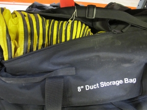 (4) 8" DUCT STORAGE DUFFLE BAGS WITH "ELEPHANT NOSE" DUCTING-2147