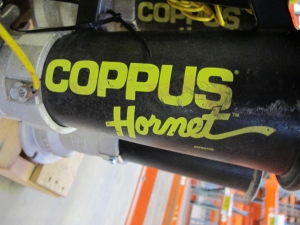 COPPUS JECTAIR AIR HORNET AND MISC. HIGH PERFORMANCE AIR MOVERS, WITH STATIC BONDING CABLES, BOX OF SPARE STATIC BONDING CABLES-2148