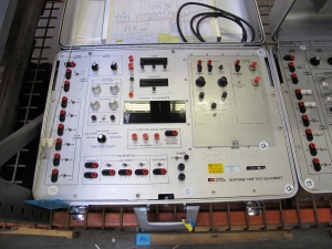 (2) POWER SYSTEMS COMBUSTION ENGINEERING RESPONSE TIME TEST PORTABLE EQUIPMENT, IN HEAVY DUTY CASES, TEST FUNCTIONS INCLUDE: VOLTAGE, LOW CURRENT, HIGH CURRENT, FREQUENCY, AND RESISTANCE-2150